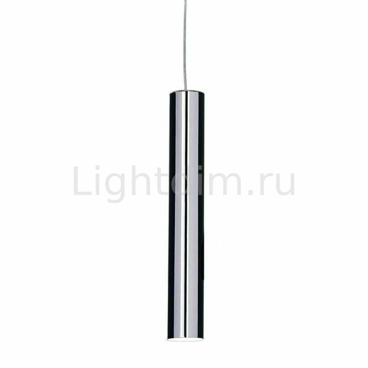 Подвесной светодиодный светильник Ideal Lux Ultrathin SP1 Small Round Cromo